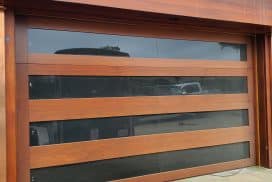 Custom Wood Ranch House Garage Door in Pebble Beach
