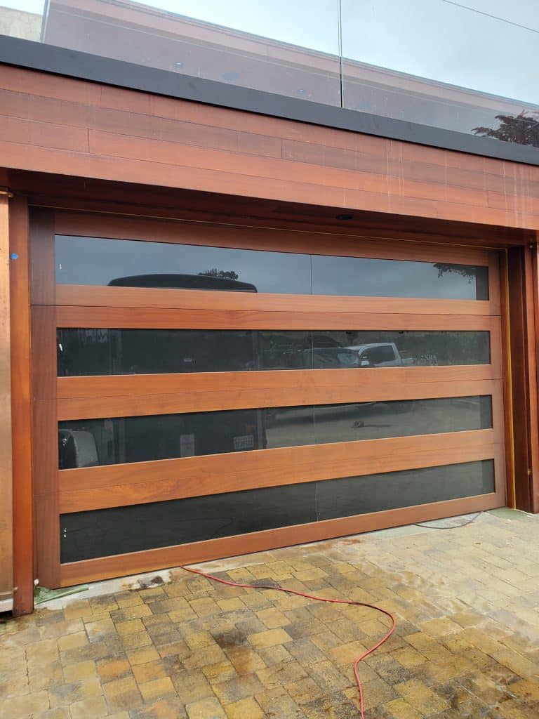 Custom Wood Ranch House Garage Door in Pebble Beach
