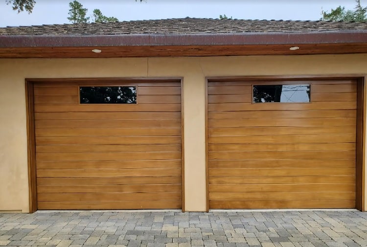 Cedar Wood Garage Door installation