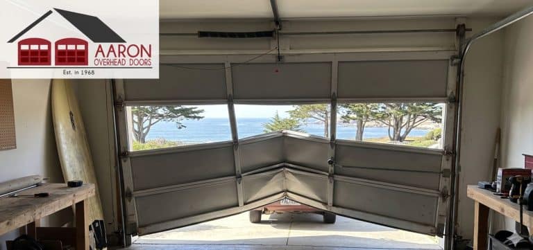 Garage door backed into Cental Coast of California