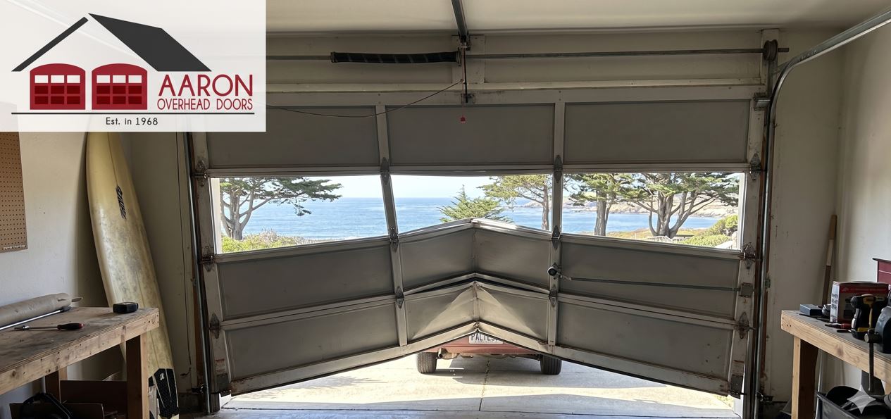 Garage door backed into Cental Coast of California