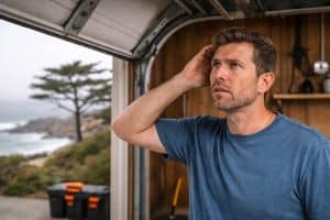 Homeowner confused about garage door noise