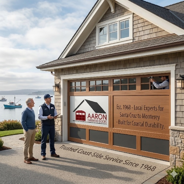Modern insulated garage door installation in Monterey CA