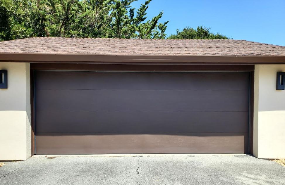 Steel garage door installation